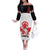 Custom Canada Lacrosse Family Matching Off The Shoulder Long Sleeve Dress and Hawaiian Shirt Go Champions Maple Leaf