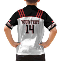 Custom Canada Lacrosse Family Matching Off Shoulder Maxi Dress and Hawaiian Shirt Go Champions Maple Leaf