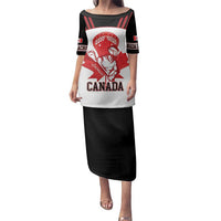Custom Canada Lacrosse Family Matching Puletasi and Hawaiian Shirt Go Champions Maple Leaf