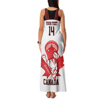 Custom Canada Lacrosse Family Matching Tank Maxi Dress and Hawaiian Shirt Go Champions Maple Leaf