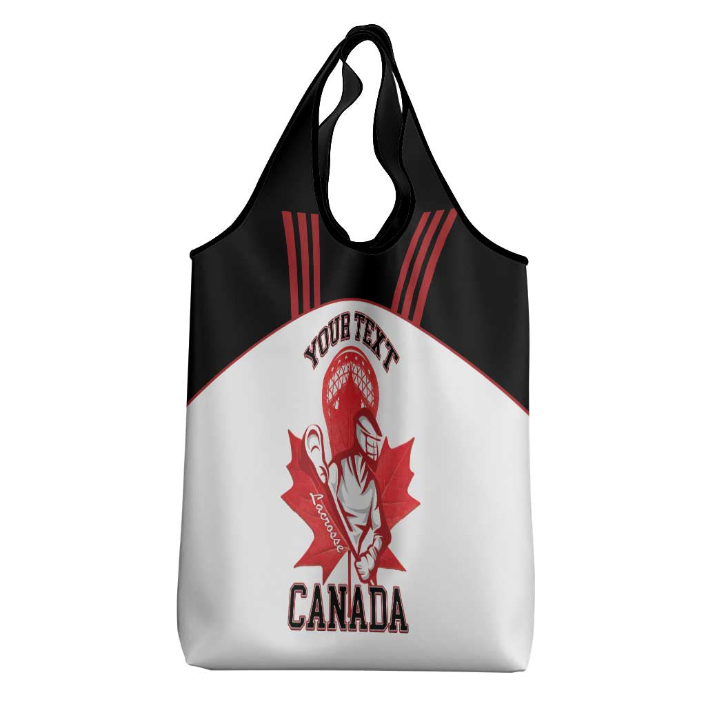 Custom Canada Lacrosse Grocery Bag Go Champions Maple Leaf