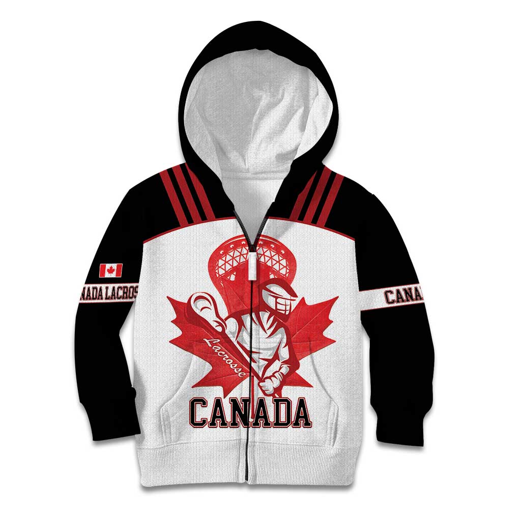 Custom Canada Lacrosse Kid Hoodie Go Champions Maple Leaf