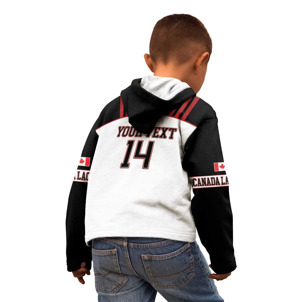 Custom Canada Lacrosse Kid Hoodie Go Champions Maple Leaf