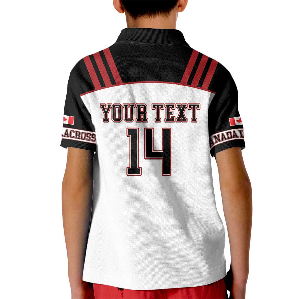 Custom Canada Lacrosse Kid Polo Shirt Go Champions Maple Leaf