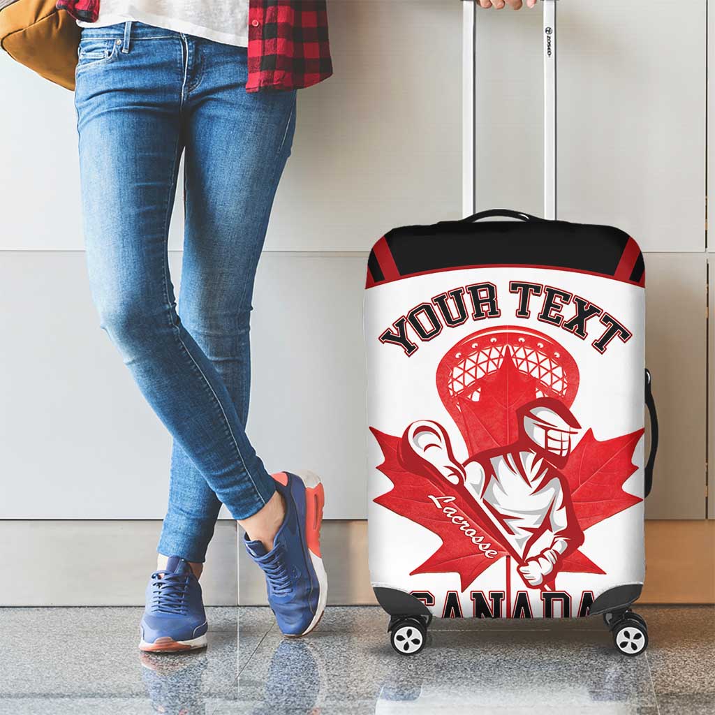Custom Canada Lacrosse Luggage Cover Go Champions Maple Leaf