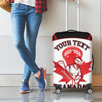 Custom Canada Lacrosse Luggage Cover Go Champions Maple Leaf