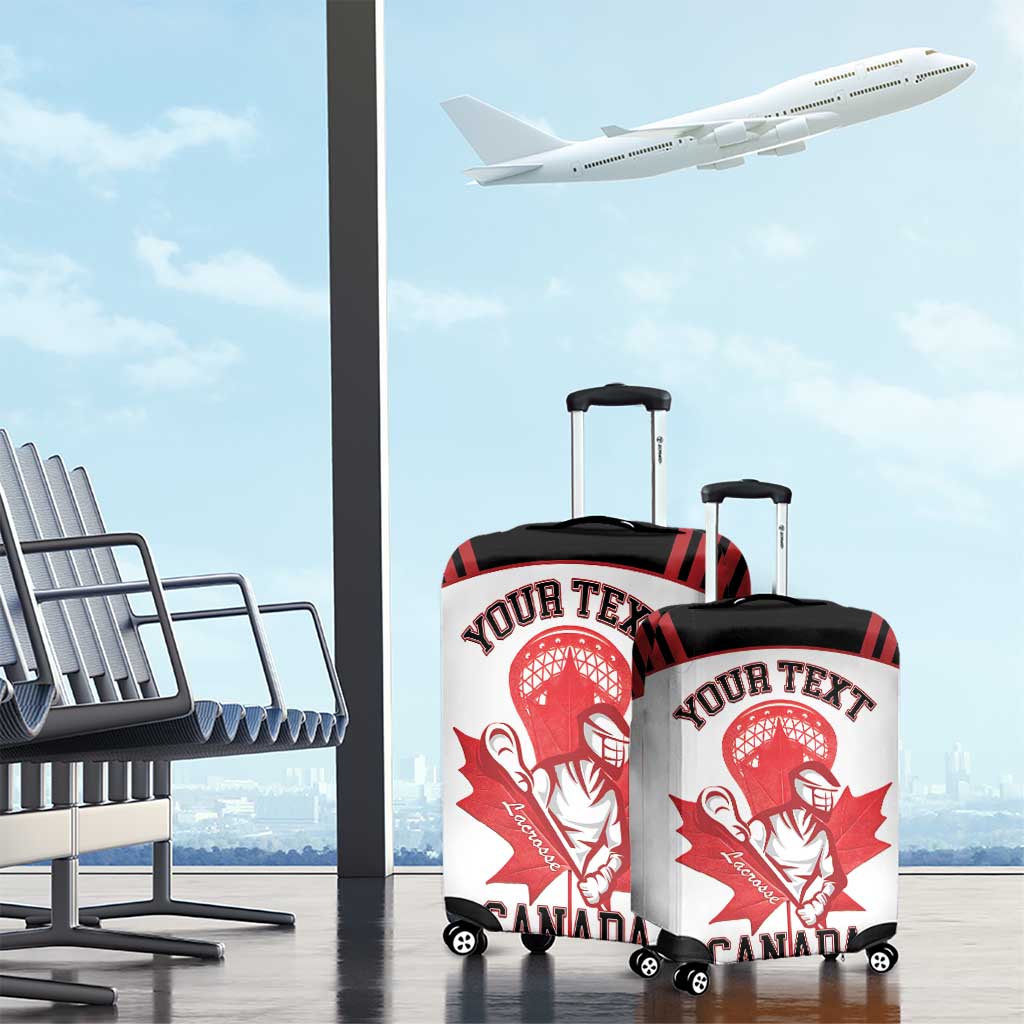 Custom Canada Lacrosse Luggage Cover Go Champions Maple Leaf