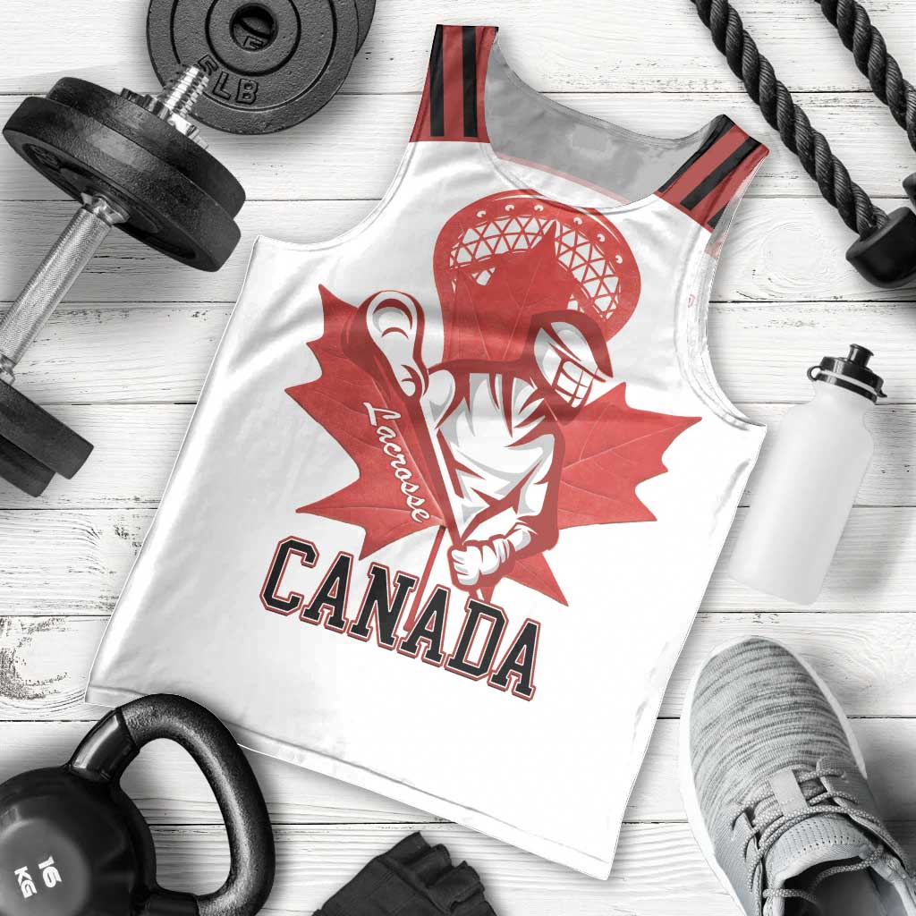 Custom Canada Lacrosse Men Tank Top Go Champions Maple Leaf