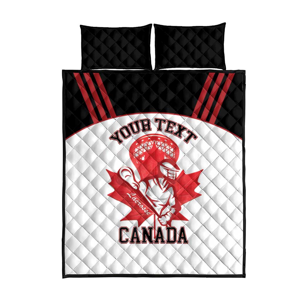 Custom Canada Lacrosse Quilt Bed Set Go Champions Maple Leaf