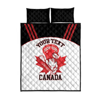 Custom Canada Lacrosse Quilt Bed Set Go Champions Maple Leaf