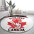 Custom Canada Lacrosse Round Carpet Go Champions Maple Leaf