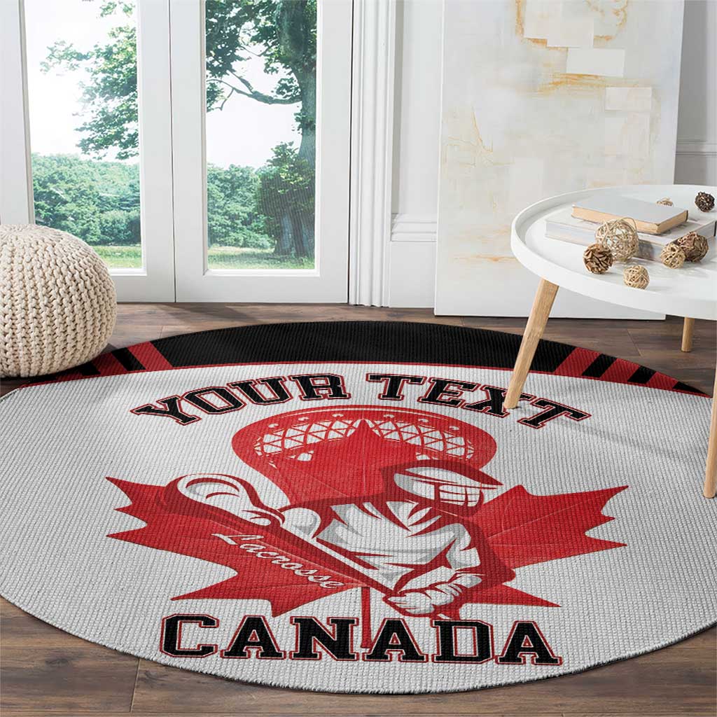 Custom Canada Lacrosse Round Carpet Go Champions Maple Leaf