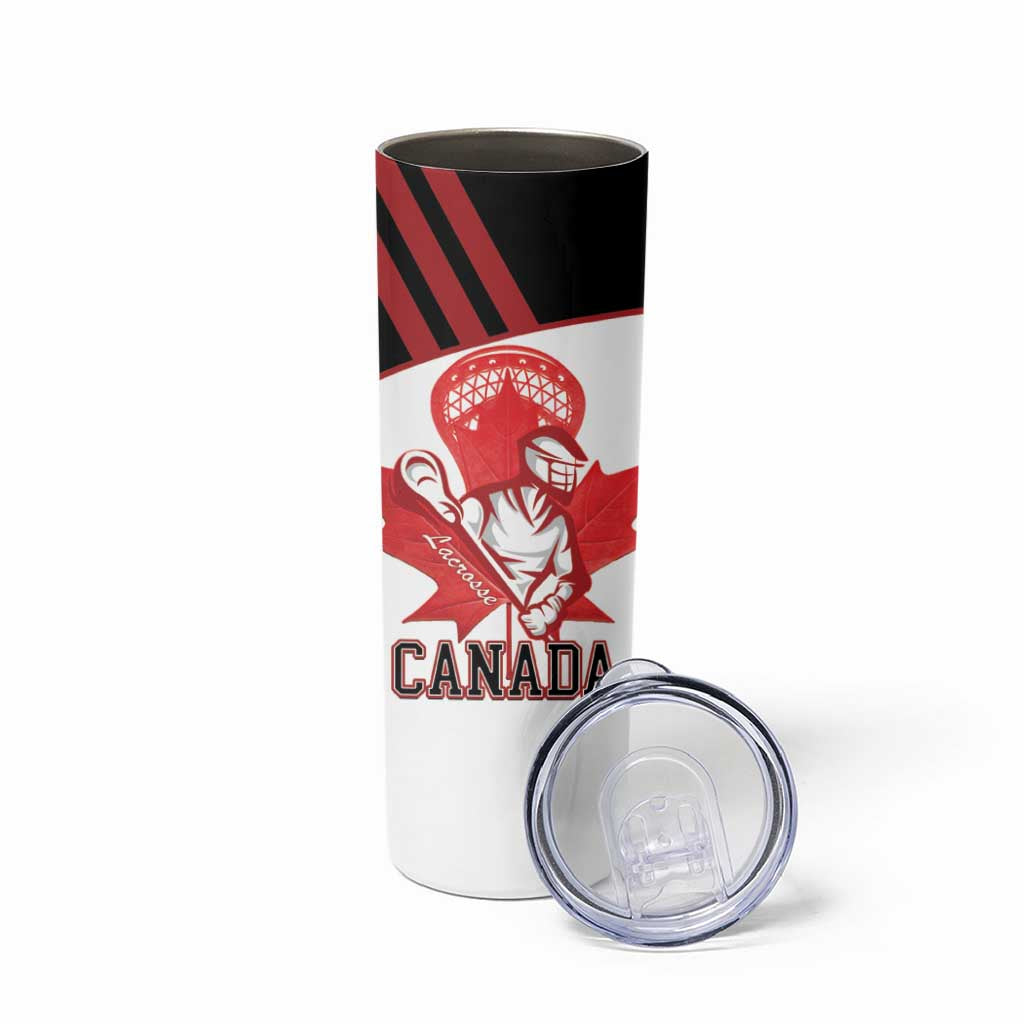 Custom Canada Lacrosse Skinny Tumbler Go Champions Maple Leaf