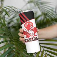 Custom Canada Lacrosse Skinny Tumbler Go Champions Maple Leaf