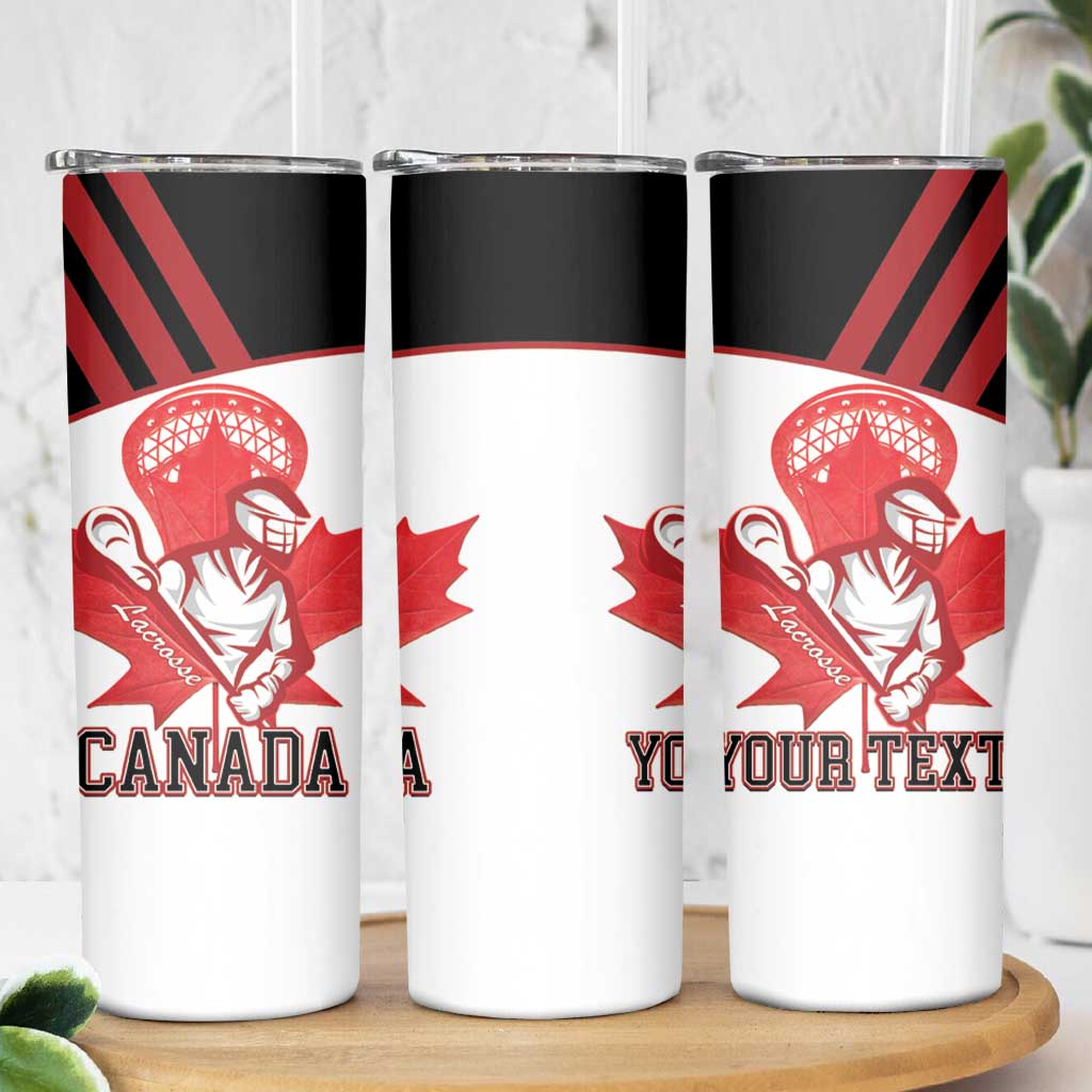 Custom Canada Lacrosse Skinny Tumbler Go Champions Maple Leaf