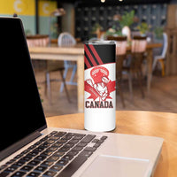 Custom Canada Lacrosse Skinny Tumbler Go Champions Maple Leaf