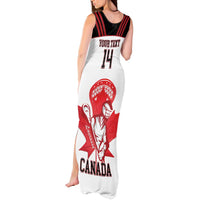 Custom Canada Lacrosse Tank Maxi Dress Go Champions Maple Leaf