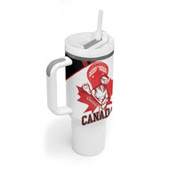 Custom Canada Lacrosse Tumbler With Handle Go Champions Maple Leaf