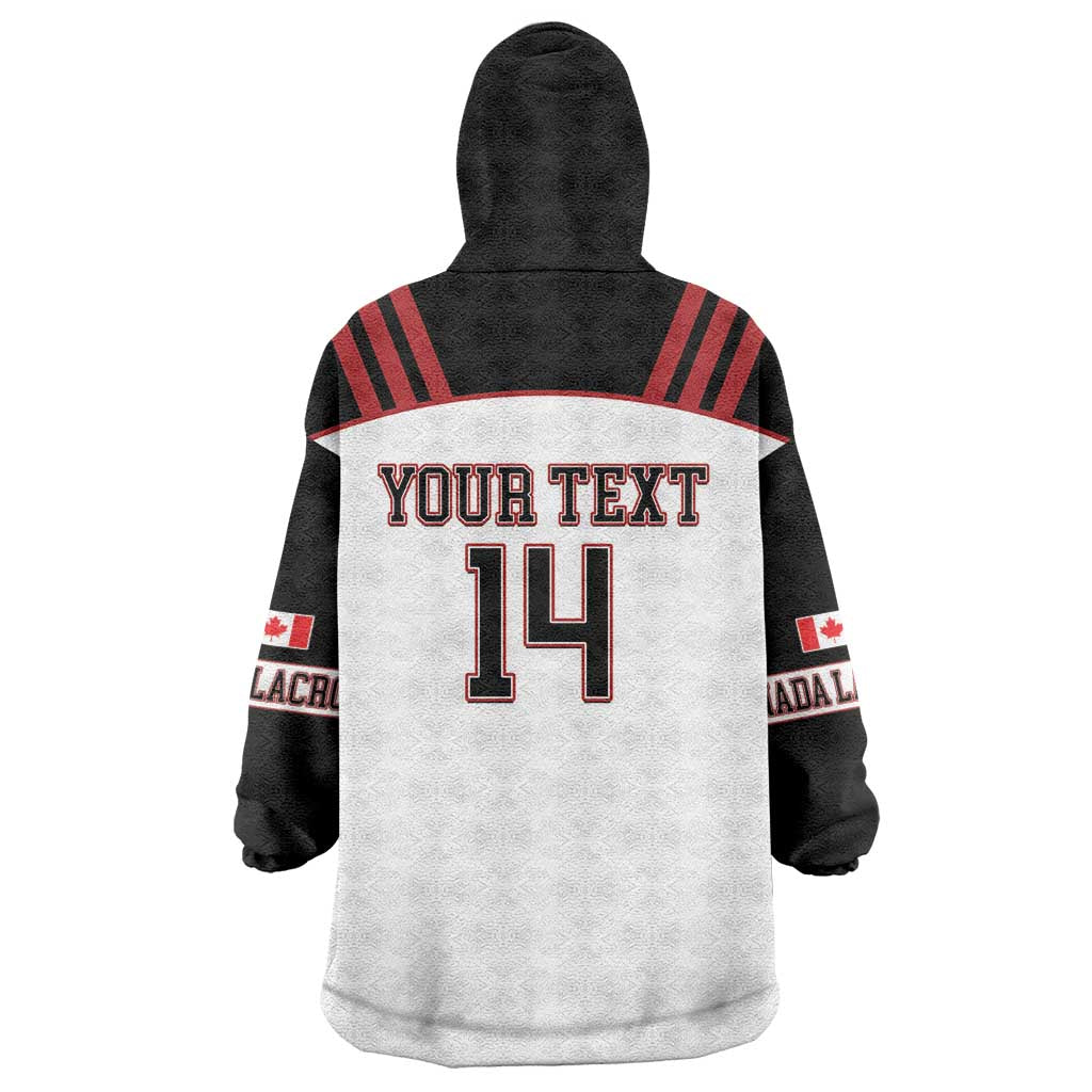 Custom Canada Lacrosse Wearable Blanket Hoodie Go Champions Maple Leaf