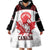 Custom Canada Lacrosse Wearable Blanket Hoodie Go Champions Maple Leaf