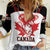 Custom Canada Lacrosse Women Casual Shirt Go Champions Maple Leaf