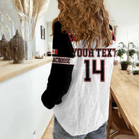 Custom Canada Lacrosse Women Casual Shirt Go Champions Maple Leaf