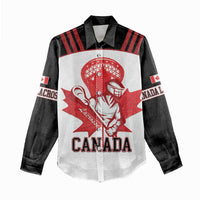 Custom Canada Lacrosse Women Casual Shirt Go Champions Maple Leaf