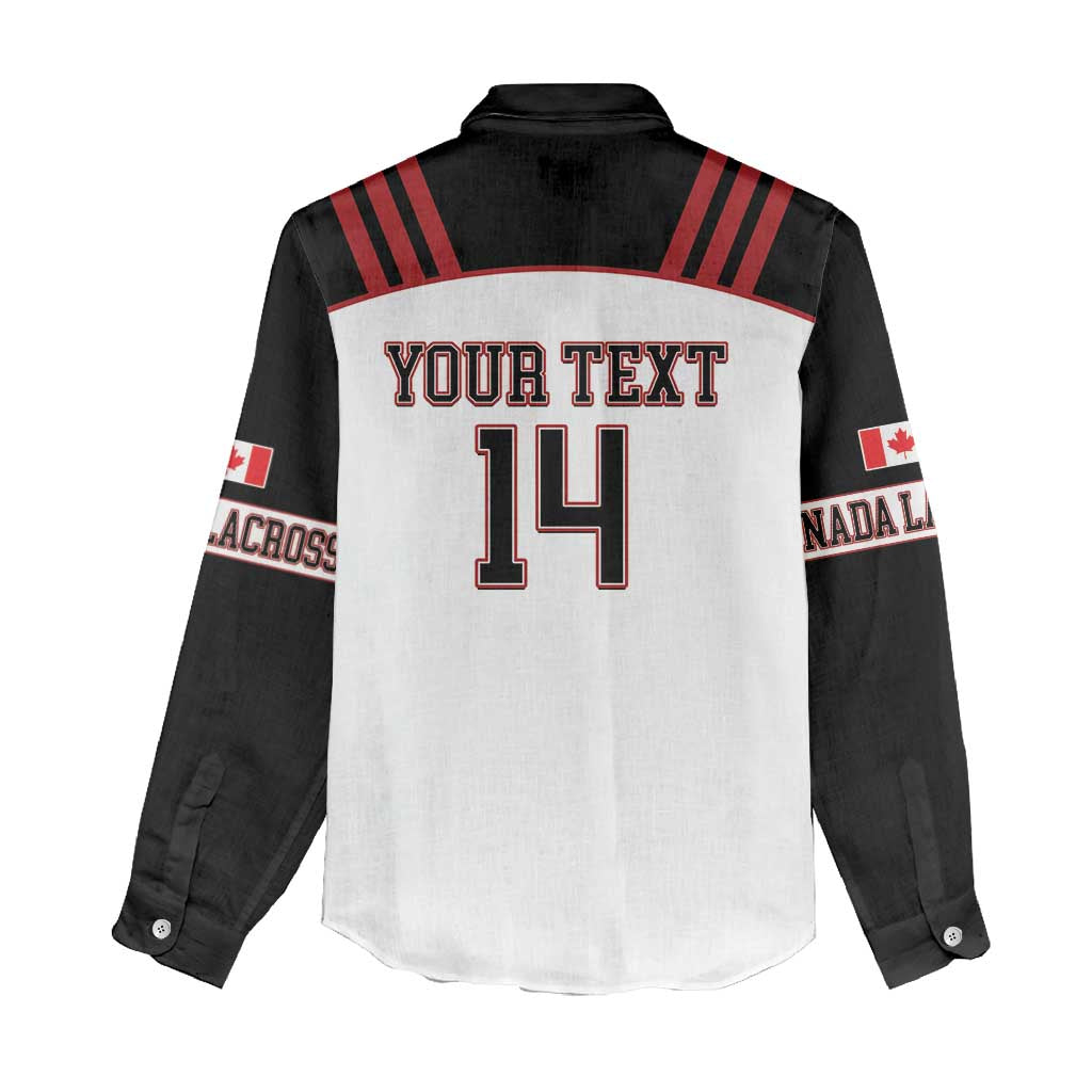 Custom Canada Lacrosse Women Casual Shirt Go Champions Maple Leaf