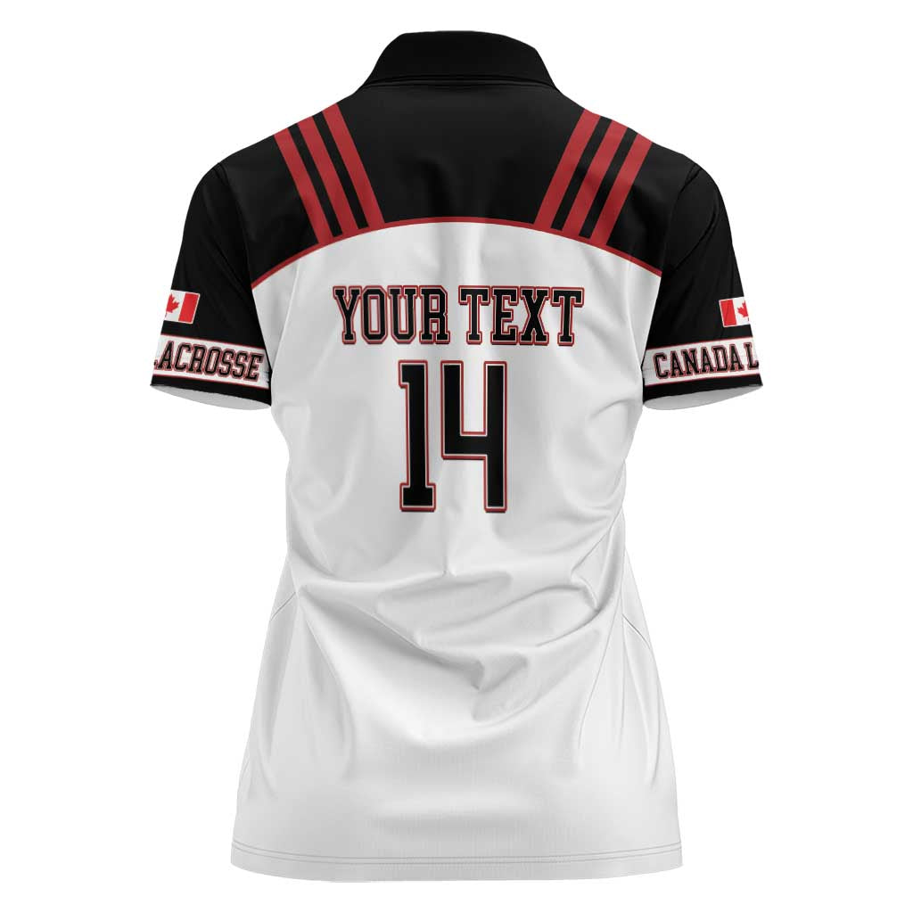 Custom Canada Lacrosse Women Polo Shirt Go Champions Maple Leaf