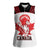 Custom Canada Lacrosse Women Sleeveless Polo Shirt Go Champions Maple Leaf
