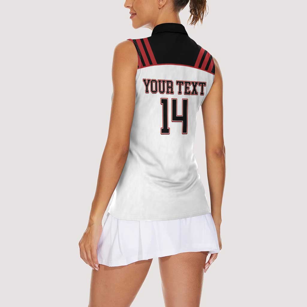 Custom Canada Lacrosse Women Sleeveless Polo Shirt Go Champions Maple Leaf