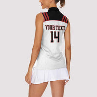 Custom Canada Lacrosse Women Sleeveless Polo Shirt Go Champions Maple Leaf