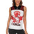 Custom Canada Lacrosse Women Sleeveless Polo Shirt Go Champions Maple Leaf