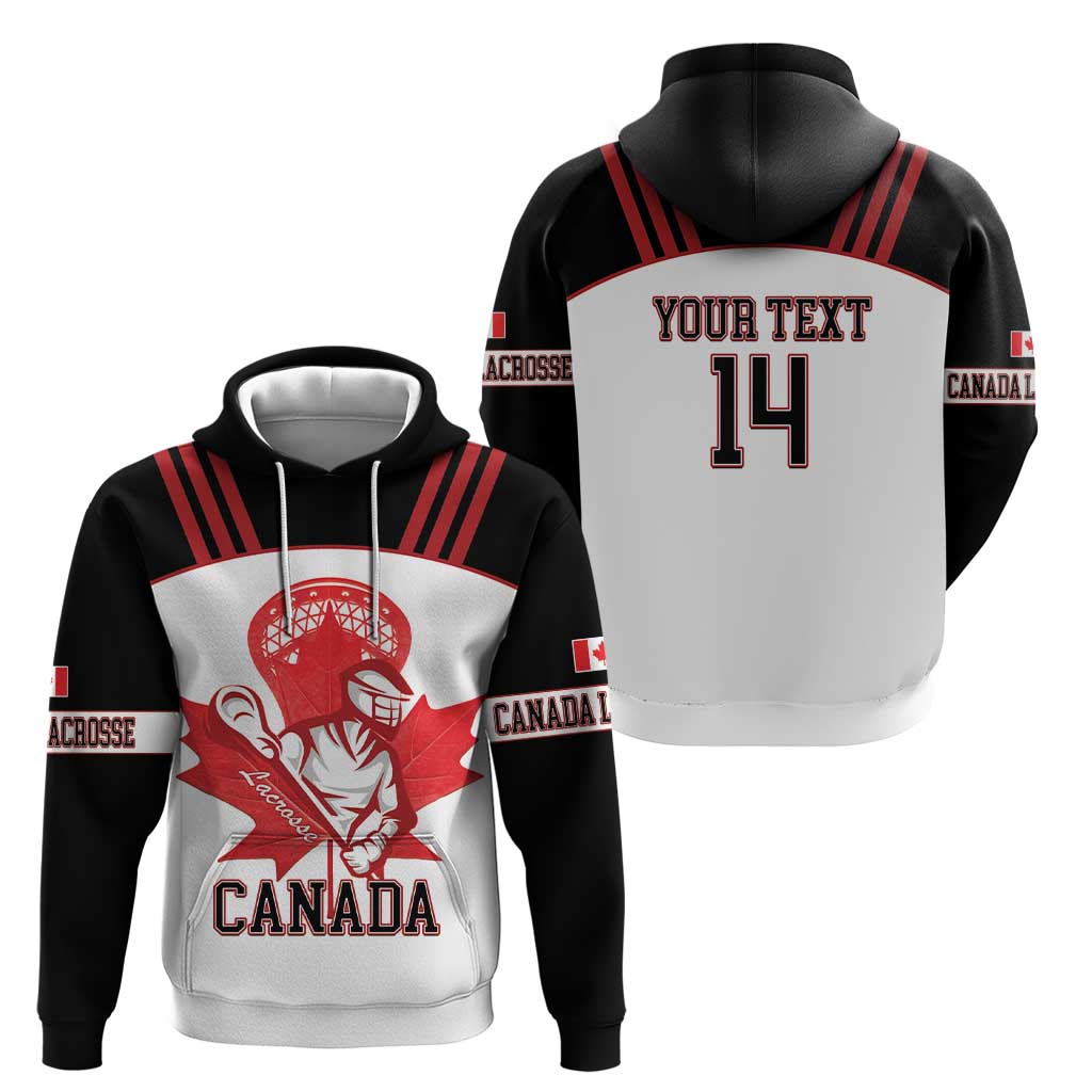 Custom Canada Lacrosse Zip Hoodie Go Champions Maple Leaf