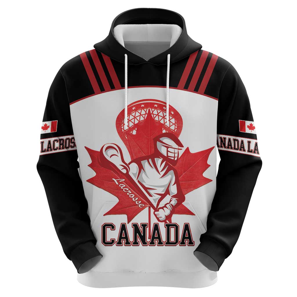 Custom Canada Lacrosse Zip Hoodie Go Champions Maple Leaf