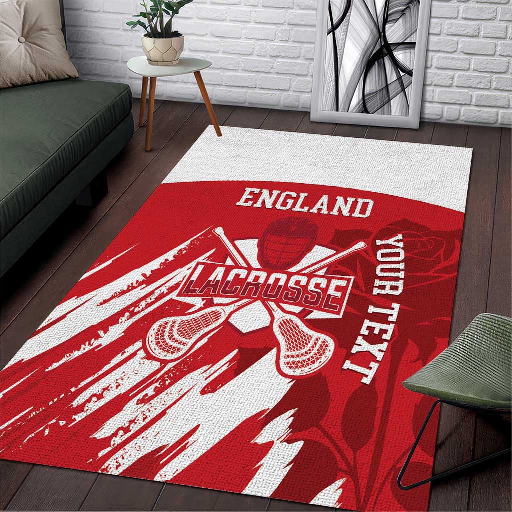 Custom England Lacrosse Area Rug Go Champions Rose