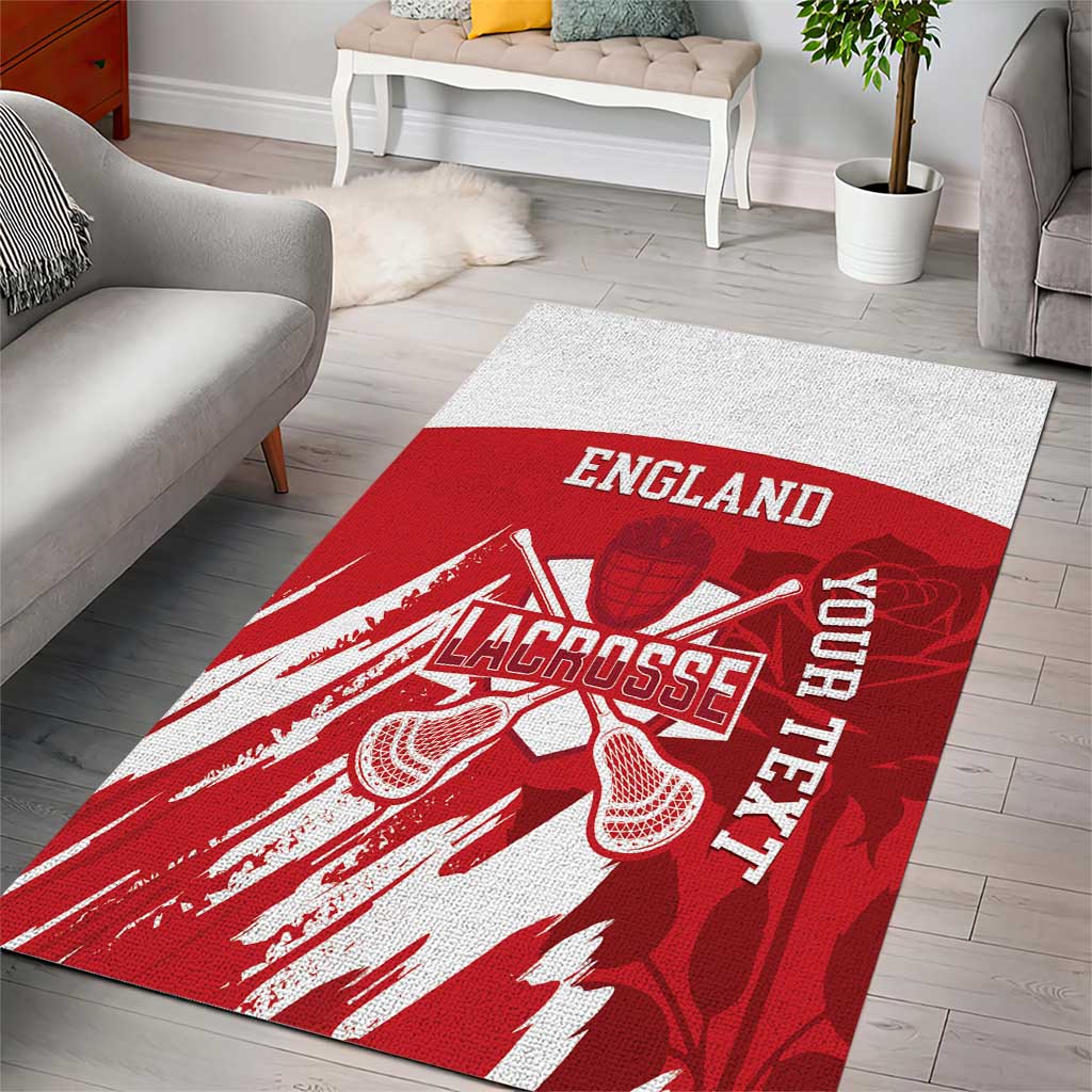 Custom England Lacrosse Area Rug Go Champions Rose