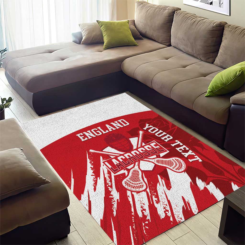 Custom England Lacrosse Area Rug Go Champions Rose