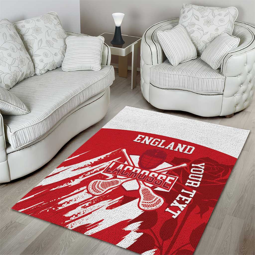 Custom England Lacrosse Area Rug Go Champions Rose