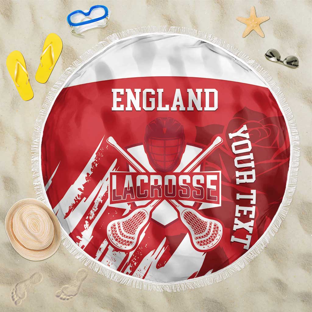 Custom England Lacrosse Beach Blanket Go Champions Rose