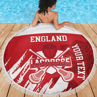 Custom England Lacrosse Beach Blanket Go Champions Rose