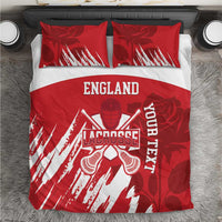 Custom England Lacrosse Bedding Set Go Champions Rose
