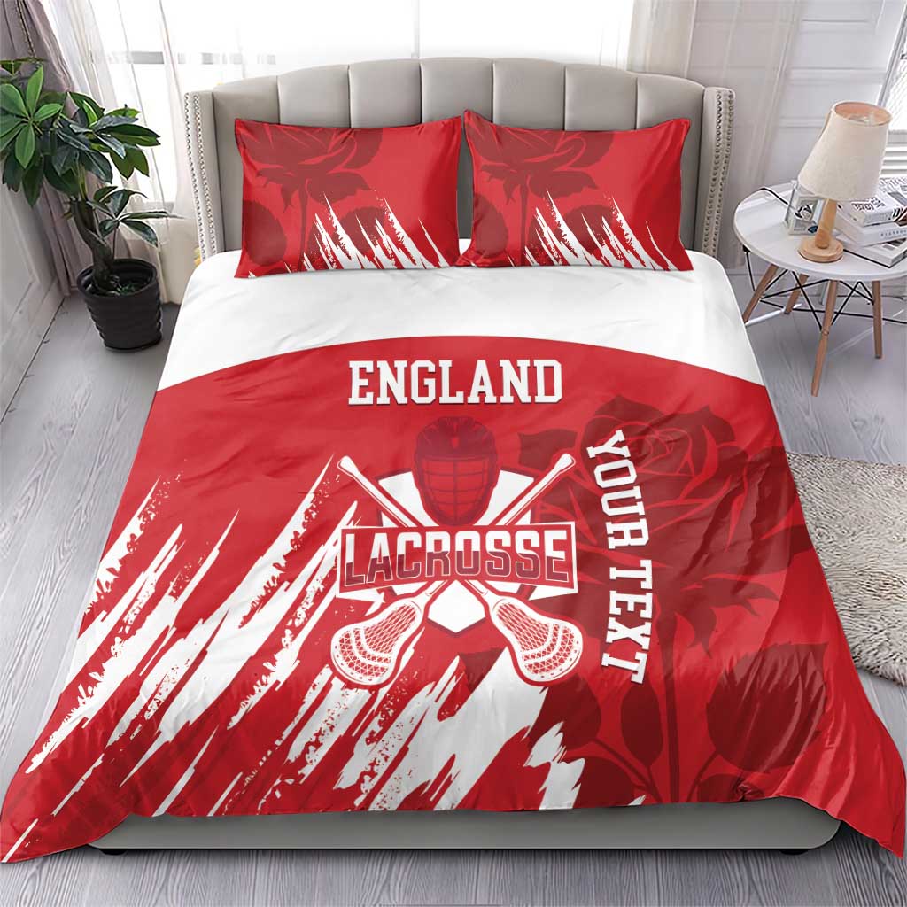 Custom England Lacrosse Bedding Set Go Champions Rose