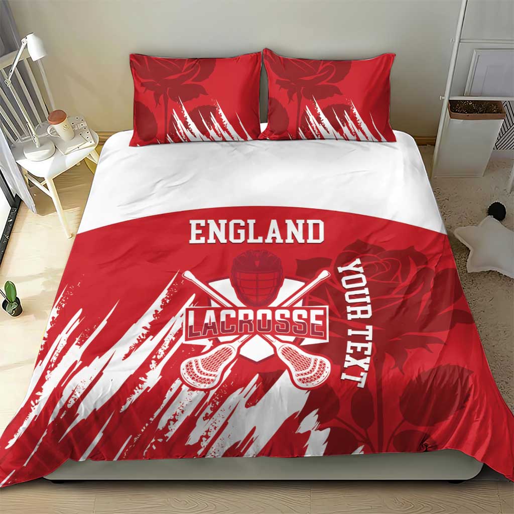 Custom England Lacrosse Bedding Set Go Champions Rose