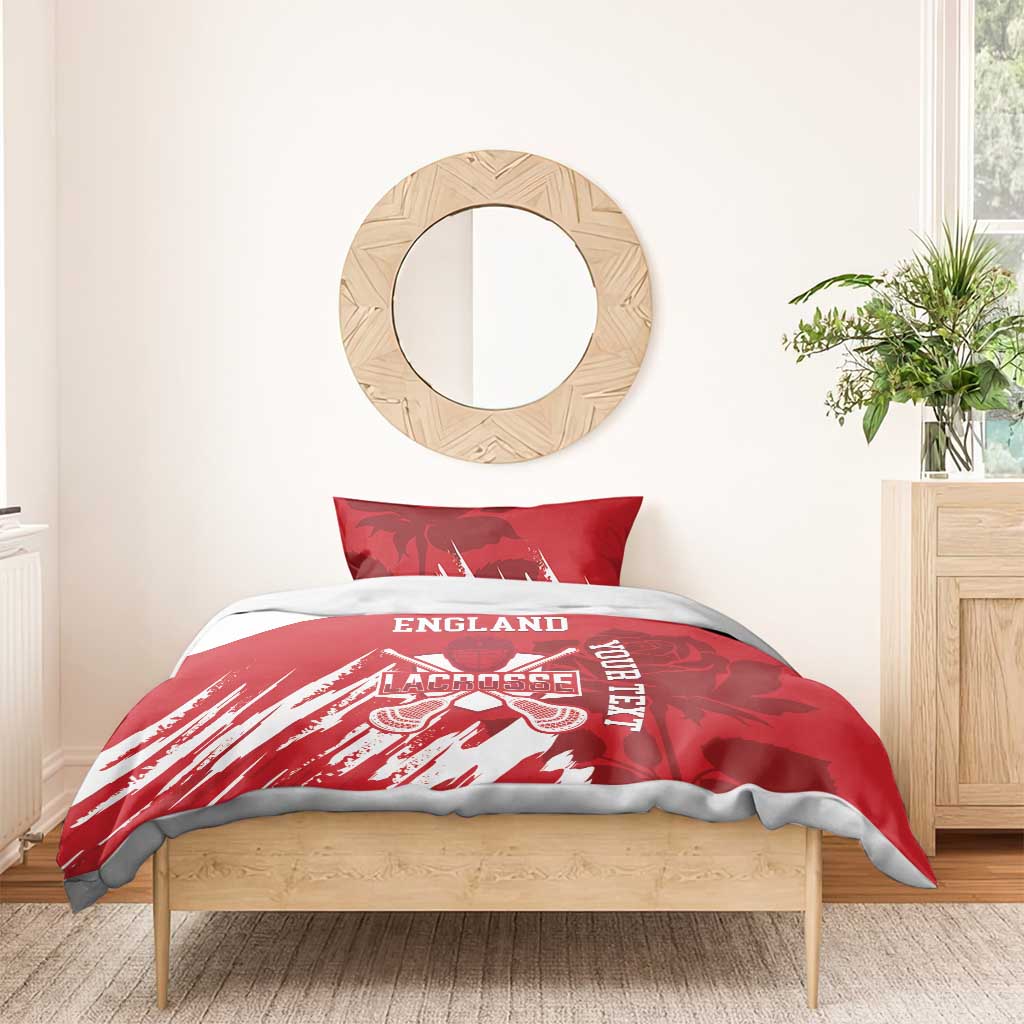 Custom England Lacrosse Bedding Set Go Champions Rose