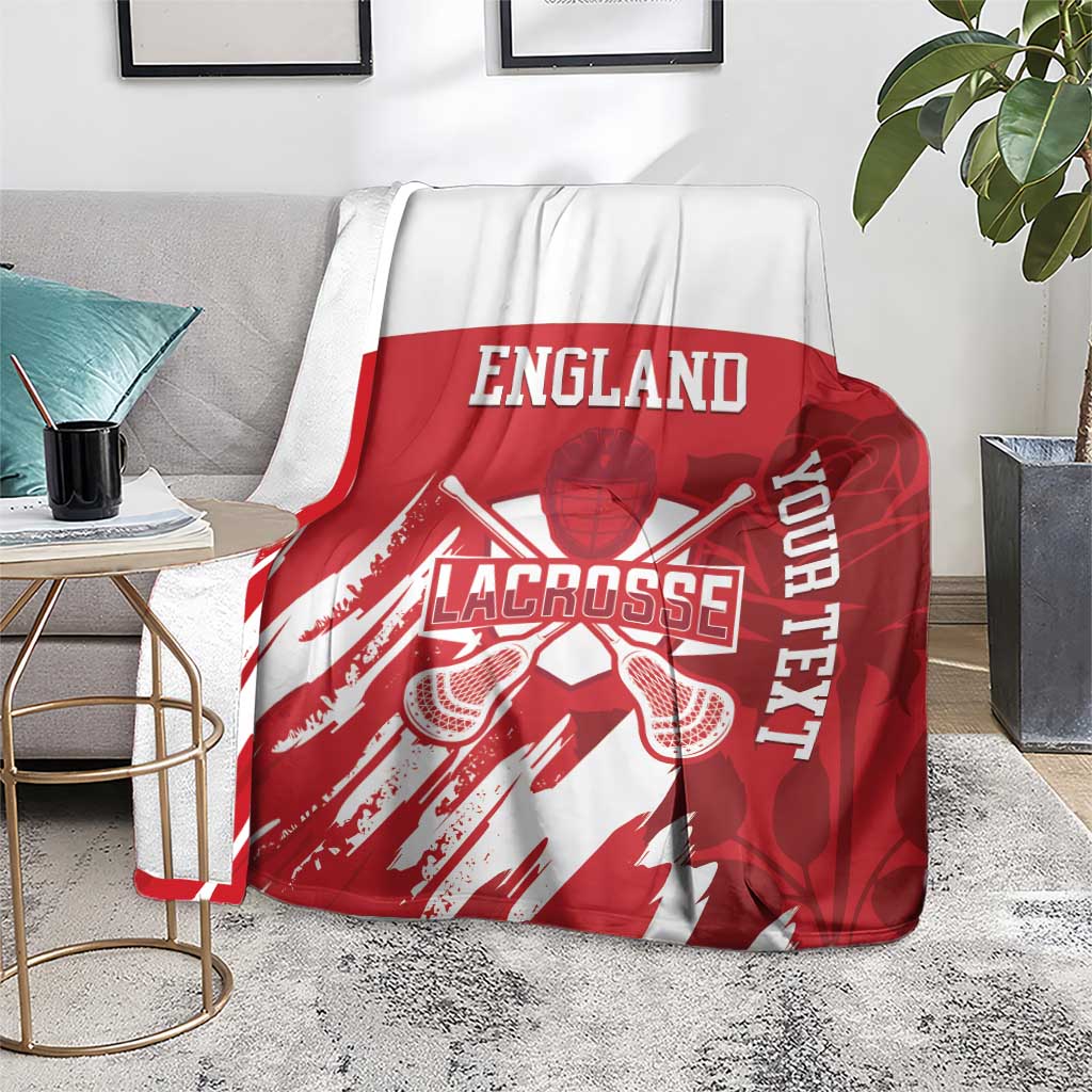 Custom England Lacrosse Blanket Go Champions Rose