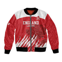 Custom England Lacrosse Bomber Jacket Go Champions Rose