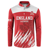 Custom England Lacrosse Button Sweatshirt Go Champions Rose