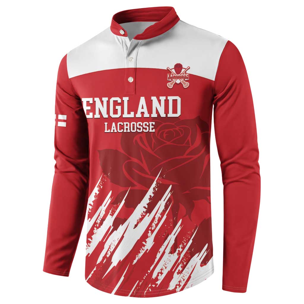 Custom England Lacrosse Button Sweatshirt Go Champions Rose