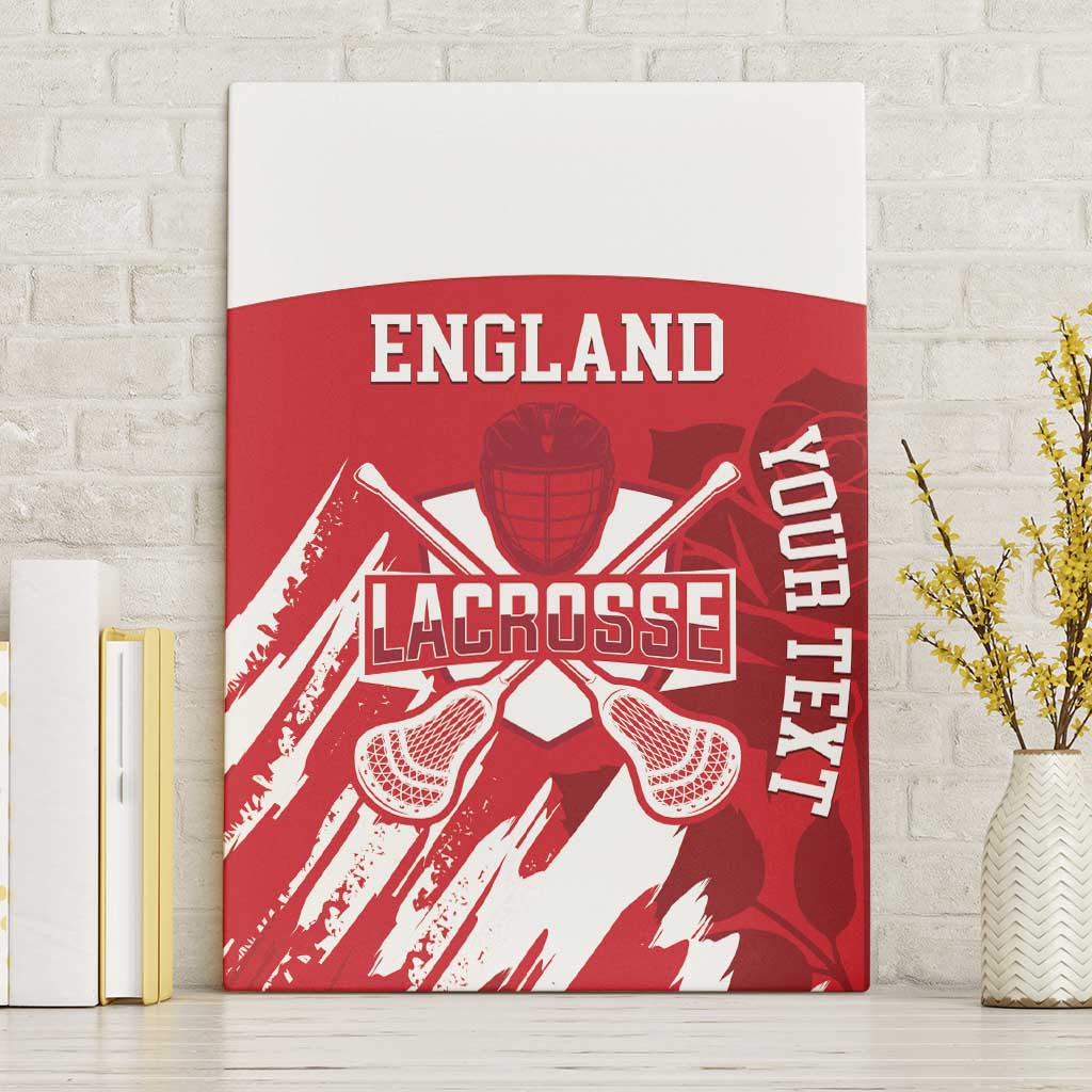 Custom England Lacrosse Canvas Wall Art Go Champions Rose